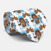 スキーアメリカヘラジカの休日の漫画のタイ ネクタイ (ロール)