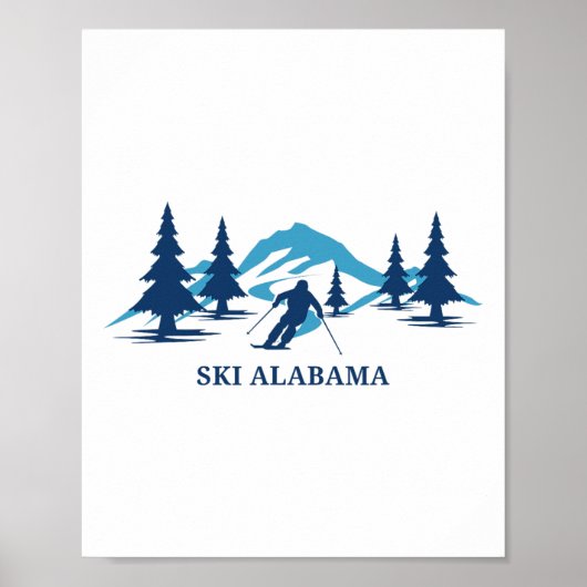 スキーアラマスキーリゾートスキースキーヤー ポスター (正面)