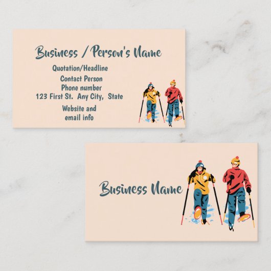 スキーアースキークラスカスタム事業 名刺 (正面/裏面)