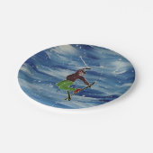 スキーアート紙プレート ペーパープレート (アングル)