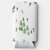 スキーイラストレーションスキーヤーズスキー スリム缶クーラー (裏面)