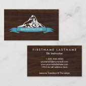 スキーインストラクターのSnowy山の名刺 名刺 (正面/裏面)