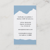 スキーインストラクター名刺テンプレート 名刺 (裏面)