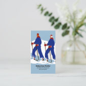 スキーインストラクター名刺テンプレート 名刺 (スタンド正面)