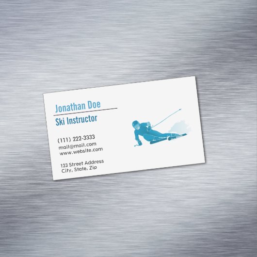スキーインストラクター名刺 マグネット名刺 (インサイチュ)