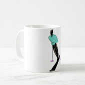 スキーインストラクター コーヒーマグカップ (正面左)