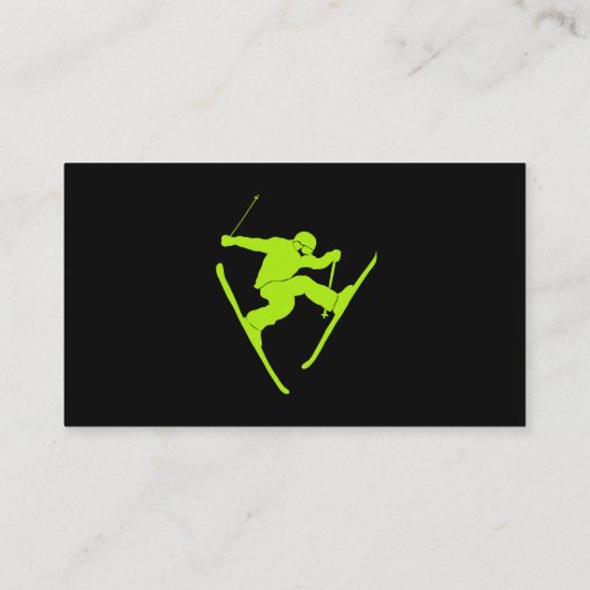 スキーインストラクター、スキーレッスン、スキーヤーレンタル 名刺 (裏面)