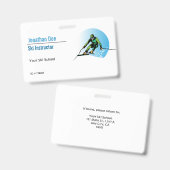 スキーインストラクター バッジ (表裏)