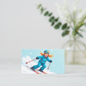 スキーインストラクター 名刺 (スタンド正面)