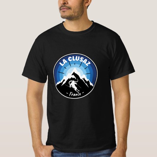 スキーインラクラズフランスブルー Tシャツ (正面)