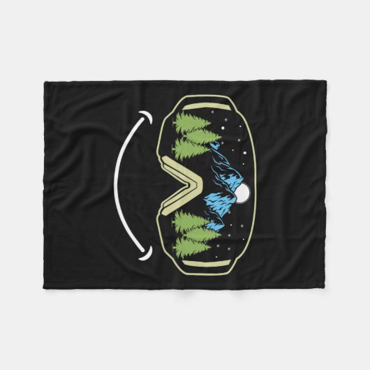 スキーウィンタースポーツスキースノーボードゴーグルスノースウモ フリースブランケット (正面(横))