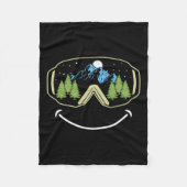 スキーウィンタースポーツスキースノーボードゴーグルスノースウモ フリースブランケット (正面)