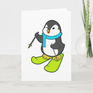 スキーウェアのペンギン カード
