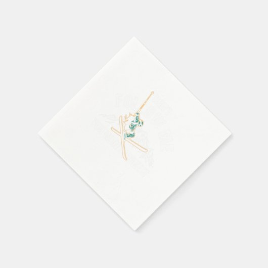 スキーエクストリームスポーツスキーマウンテンウィンタースポーツG スタンダードカクテルナプキン (角)