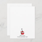 スキーエレガントリフトのスキーヤー用文房具 ノートカード (正面/裏面)