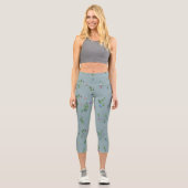 スキーオープニングクリスマススキーホリデースキーズブルー カプリレギンス (正面)