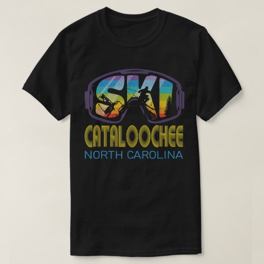 スキーカタロオーチーノースカロライナのスキー休暇 Tシャツ (デザイン正面)