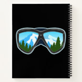 スキーカッコいいゴーグルスキープレーヤースノーボーディングスポーツ ノートブック (裏面)