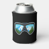 スキーカッコいいゴーグルスキープレーヤースノーボーディングスポーツ 缶クーラー (缶裏面)