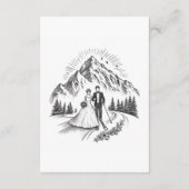 スキーカップルQRコードと詳細 エンクロージャーカード (裏面)