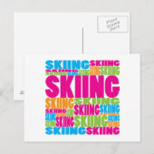 スキーカラフル ポストカード (正面/裏面)
