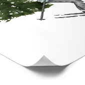 スキーガールのウィンターゲレンデ アプレ・スキー パーティー歓迎 ポスター (角)