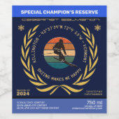 スキーキリントン,バーモント – マンスキーヤー,イエロー文字 ワインラベル (シングルラベル)