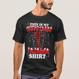 スキークリスマスこれは私のクリスマスパジャマスキー Tシャツ