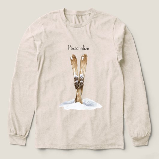 スキークリスマス トライブレンドTシャツ (デザイン正面)