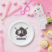 スキークールヘルメット ペーパープレート (パーティー)