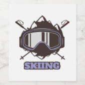 スキークールヘルメット ワインラベル (シングルラベル)