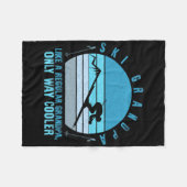 スキーグランドパスキーヤーマウンテンスノースキーグランドパシノ フリースブランケット (正面(横))