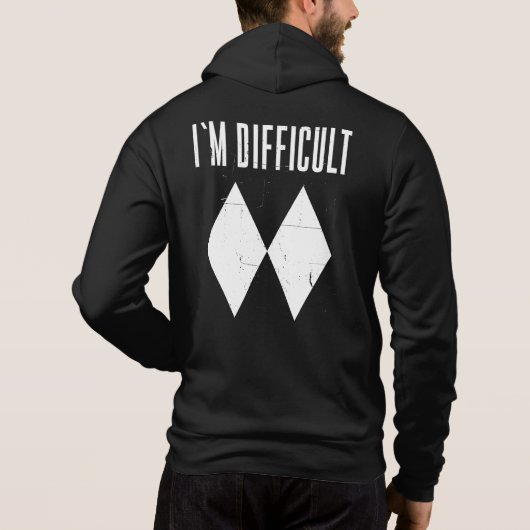 スキーゲレンデとマウンテンウィンターパパ誕生日トリップ パーカ (裏面)