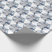 スキーゲレンデ雪フレーク ラッピングペーパー (角)