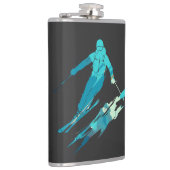 スキーゲームスポーツチャレンジイラストレーションシルエット フラスク (右)