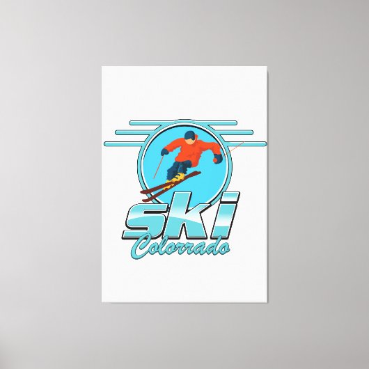 スキーコロラドのロゴ キャンバスプリント (正面)