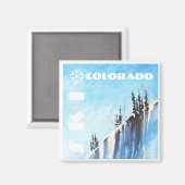 スキーコロラドアートマグネット マグネット (正面/裏面)