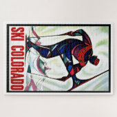 スキーコロラドマンスキーヴィンテージトラベル ジグソーパズル (横)