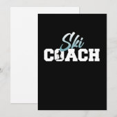 スキーコーチ スキーヤー スキー スノーボード ウィンタースポーツ サンキューカード (正面/裏面)