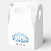 スキーゴーグルイラストレーション パーソナライズされた フェイバーボックス (オープン)