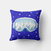 スキーゴーグルスノーフレークダンス クッション (裏面)