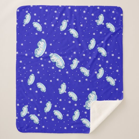 スキーゴーグルスノーフレークダンス シェルパブランケット (正面)