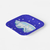 スキーゴーグルスノーフレークダンス ペーパープレート (傾斜あり)