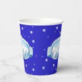 スキーゴーグルスノーフレークダンス 紙コップ (左)