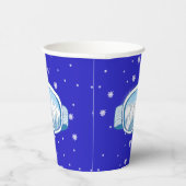 スキーゴーグルスノーフレークダンス 紙コップ (右)