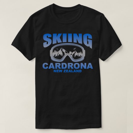 スキーゴーグルドロナニュージーランド Tシャツ (デザイン正面)