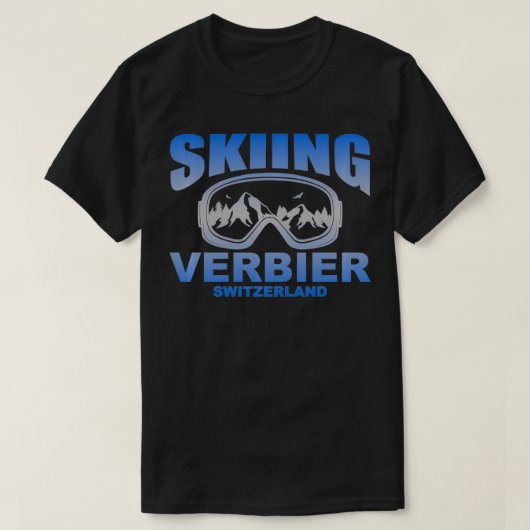 スキーゴーグルバービアスイス Tシャツ (デザイン正面)