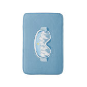 スキーゴーグルマウンテンズリフレクションイラストレーション バスマット (正面縦)