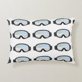 スキーゴーグルマウンテンビューイラストレーション アクセントクッション (正面)