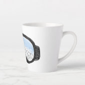 スキーゴーグルマウンテンビューイラストレーション カフェラテマグ (右)
